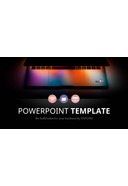 노트북 불빛 (비즈니스) PPT 배경 - 와이드 미리보기