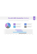 원형 & 100% 누적 가로막대 Chart (의류) 미리보기