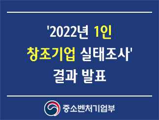 '2022년 1인 창조기업 실태조사' 결과 발표